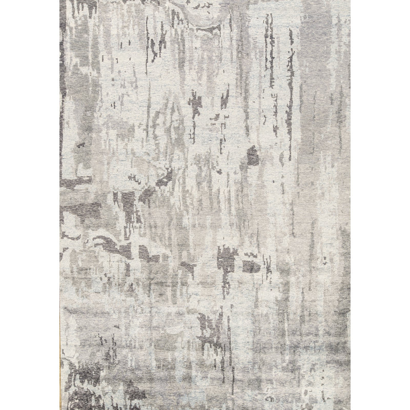 Hand-Knotted High-Quality Beige and Gray Area Rug