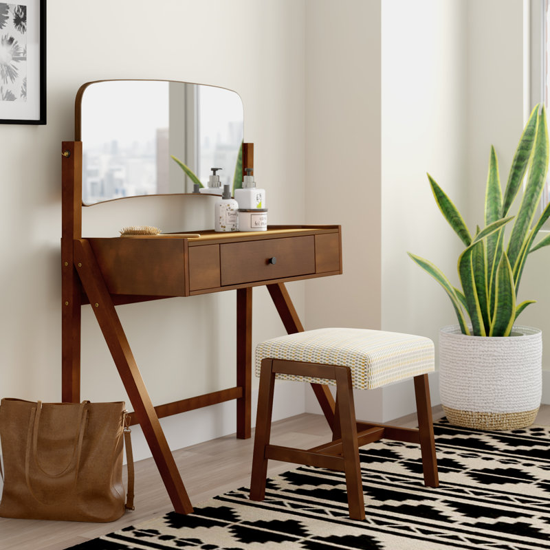 Ensemble coiffeuse et miroir Boka