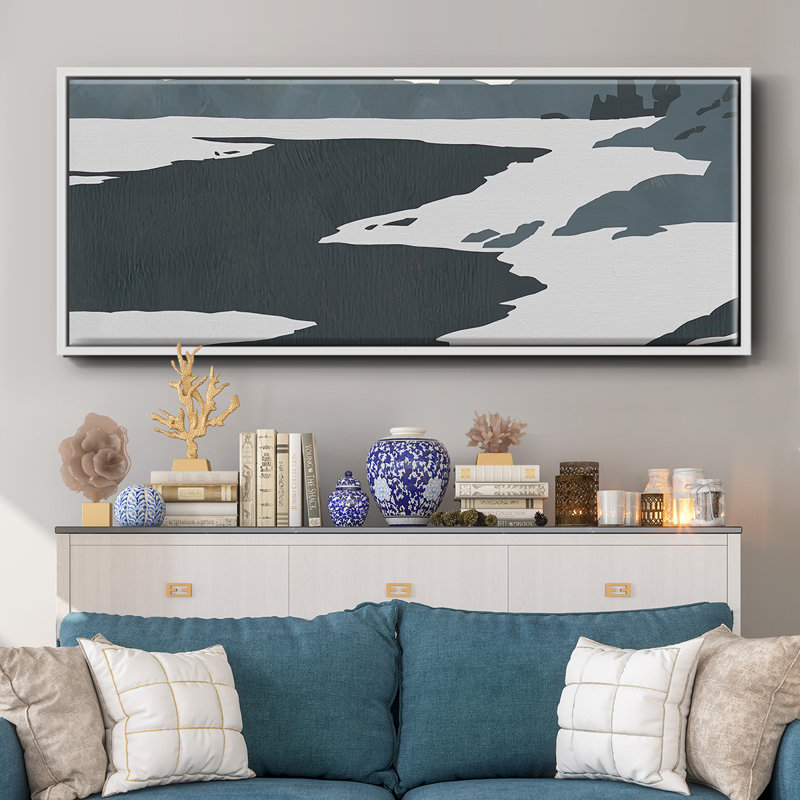 Cutter Island IV- Framed Canvas, 8" H x 20" W