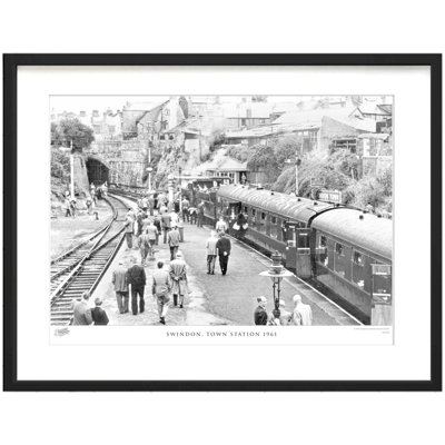 Swindon, Town Station 1961 1 Piece Single Picture Frame Wall Art