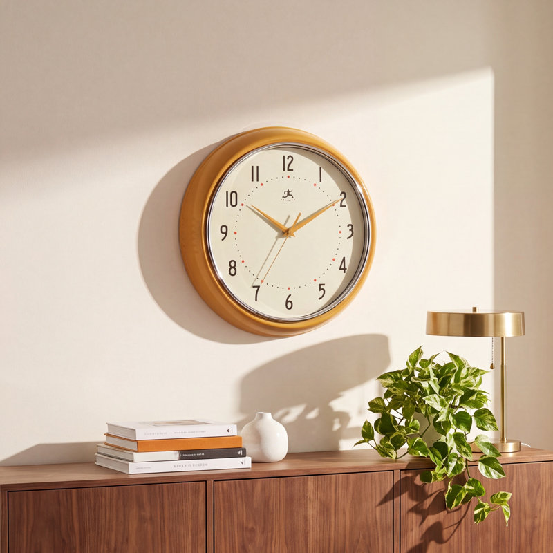 Desdra Wall Clock, Medium, Saffron
