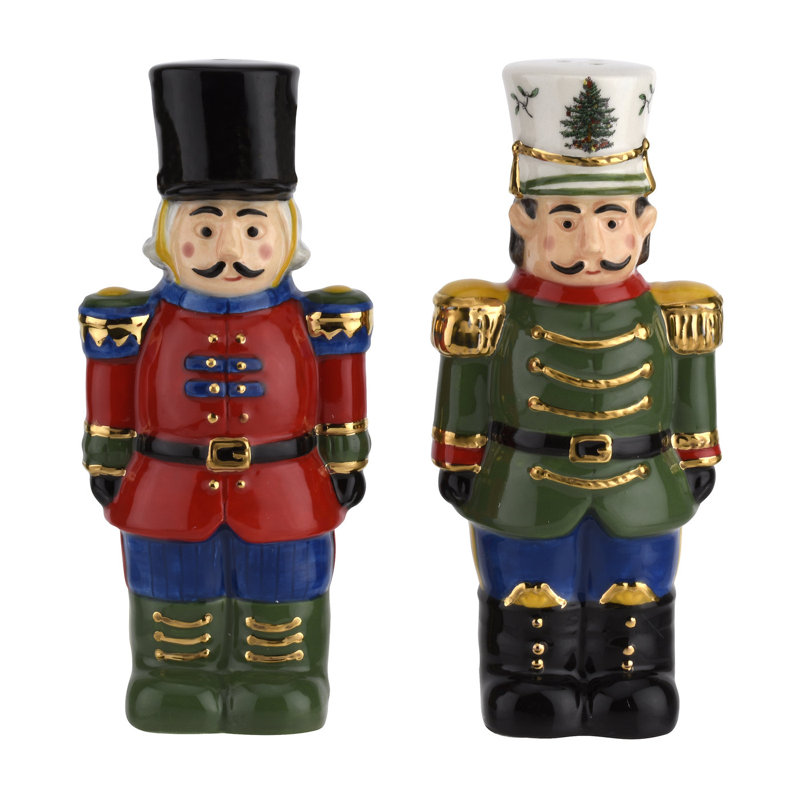 Casse-noisette poivre et arbre de Noël Spode 4,5 po