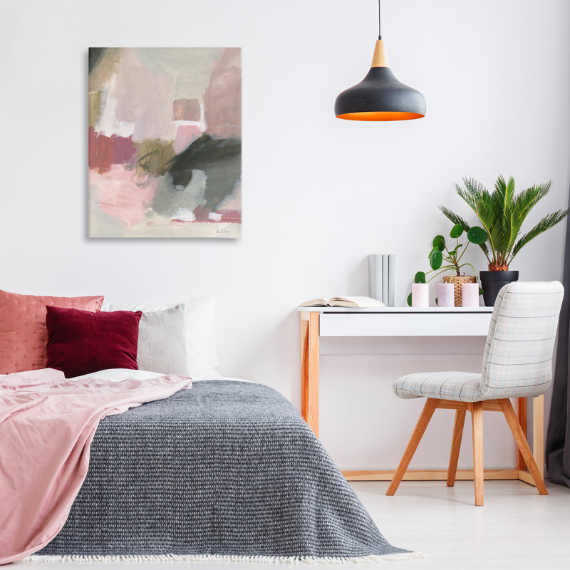 Art mural sur toile Blush Tones Abstraction, design par Pamela Munger, H 40 po x l 30 po