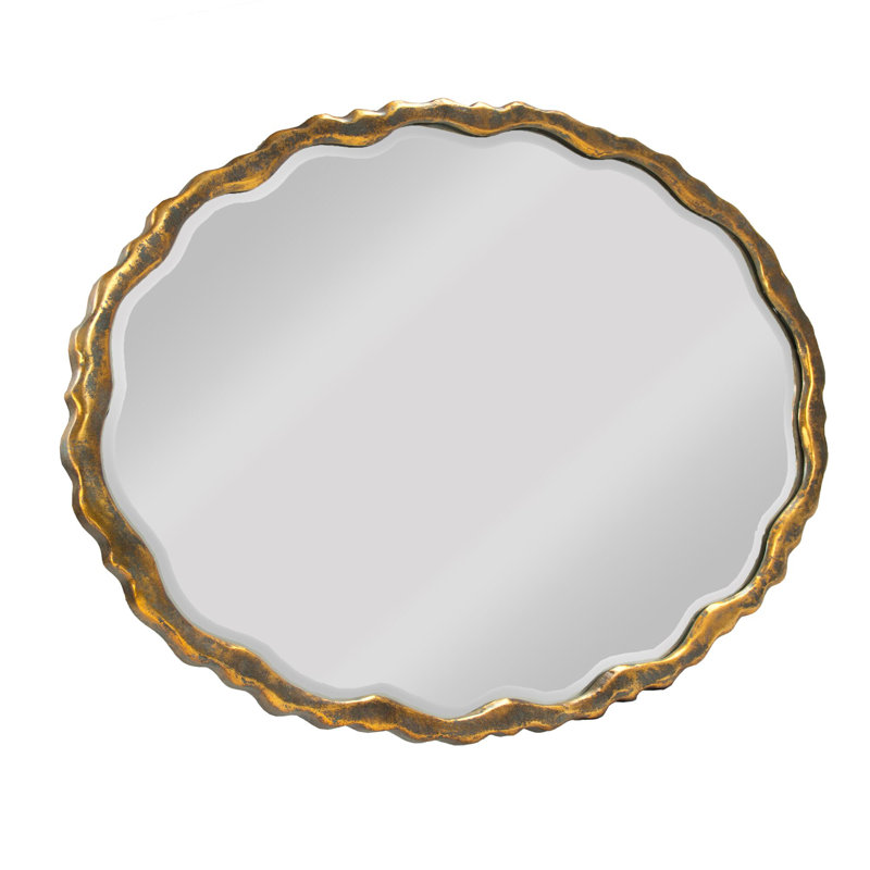 Mushi Scalloped Metal Beveled Wall Mirror