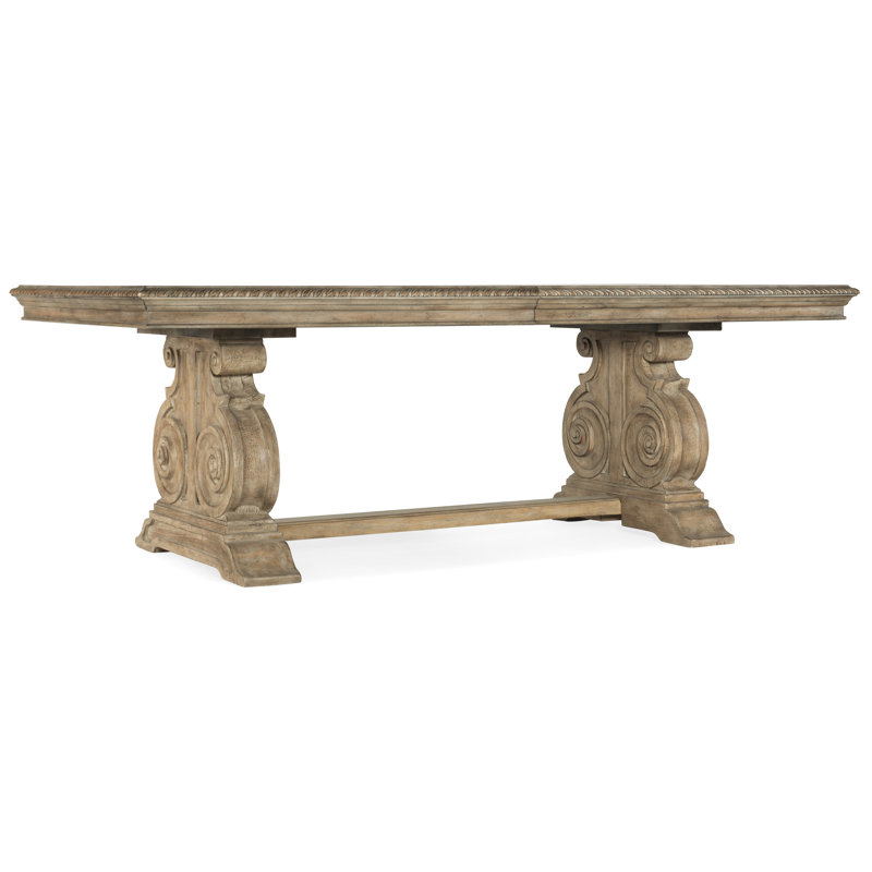 Castella Brown Wood Extendable Rectangular Dining Table