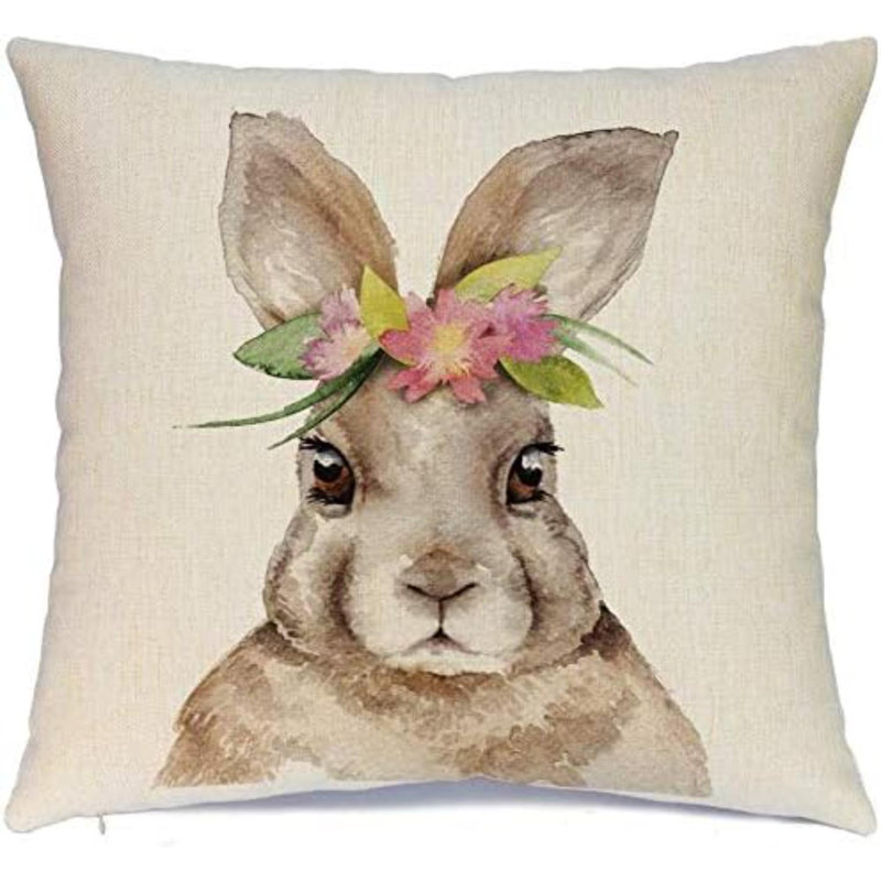 Ensemble de 4 housses de coussin de Pâques de 4 x 18 pouces Farmhouse Welcome, H 20 po x l 20 po
