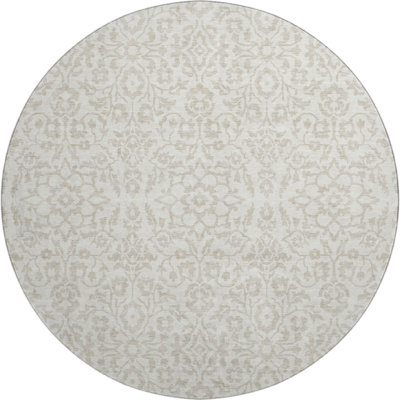 Premium Machine Washable Prisco Ivory Rug