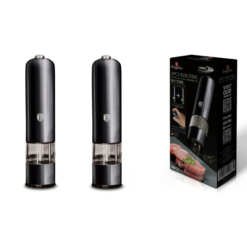 Brand Battery Powered Salt & Pepper Mill Set