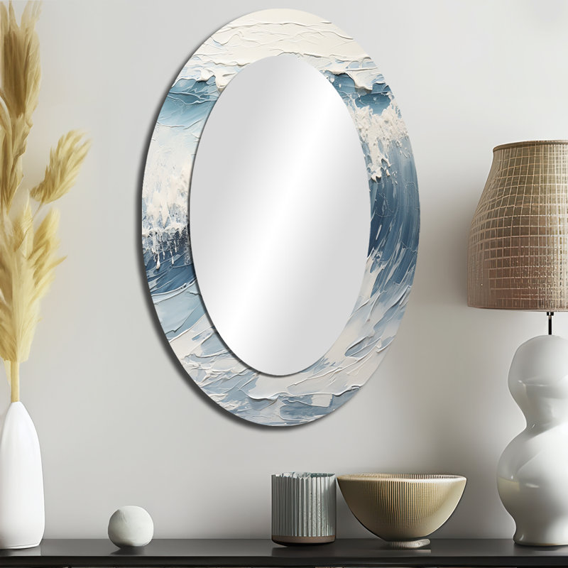 Miroir mural ovale noir, 36 po x 24 po