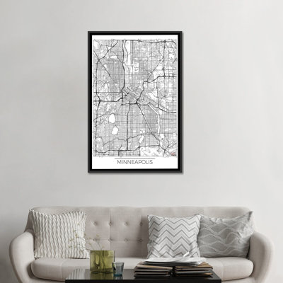 " Minneapolis Minimal Urban Blueprint Map " by Hubert Roguski