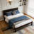 Platform Bed Frame with Headboard-746355012-746355015