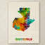 « guatemala aquarelle map », impression sur toile tendue-15720830