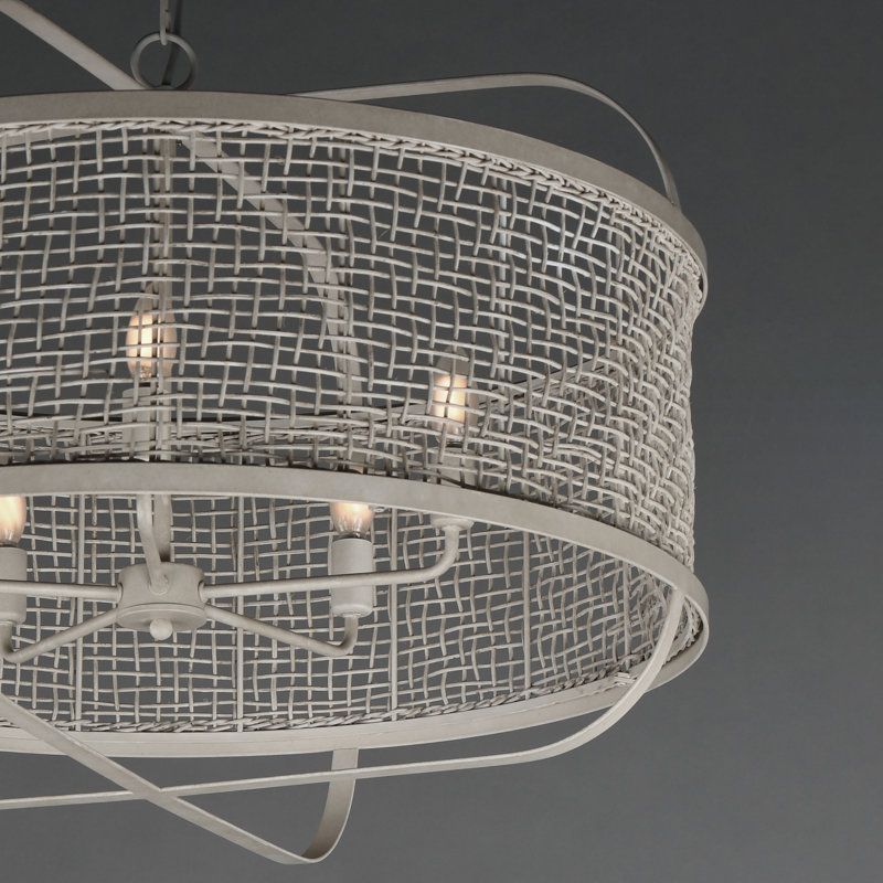 Cestino-Chandelier, Weathered White