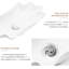 Lavabo vasque de salle de bain en forme de coquille de 24 po x 13 po, céramique à cuisson élevée, facile à nettoyer, assemblage de drain préinstallé de conception américaine, glacis de qualité, sans robinet percé