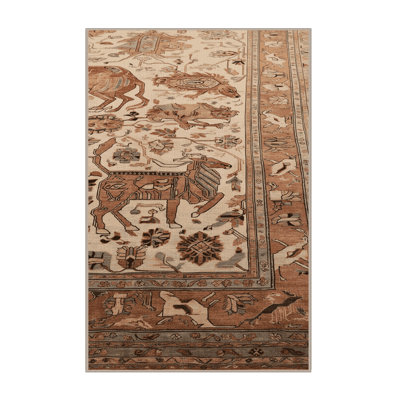 Machine Washable Persian Brown Area Rug
