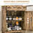 Rustic Brown Storage Cabinet - Sideboard With Solid Wood Countertop. 2 Drawers, Doors, Adjustable Shelf. For Kitchen, Dining, Living Room. 26.75"W X 15.75"D 33.5"H Space