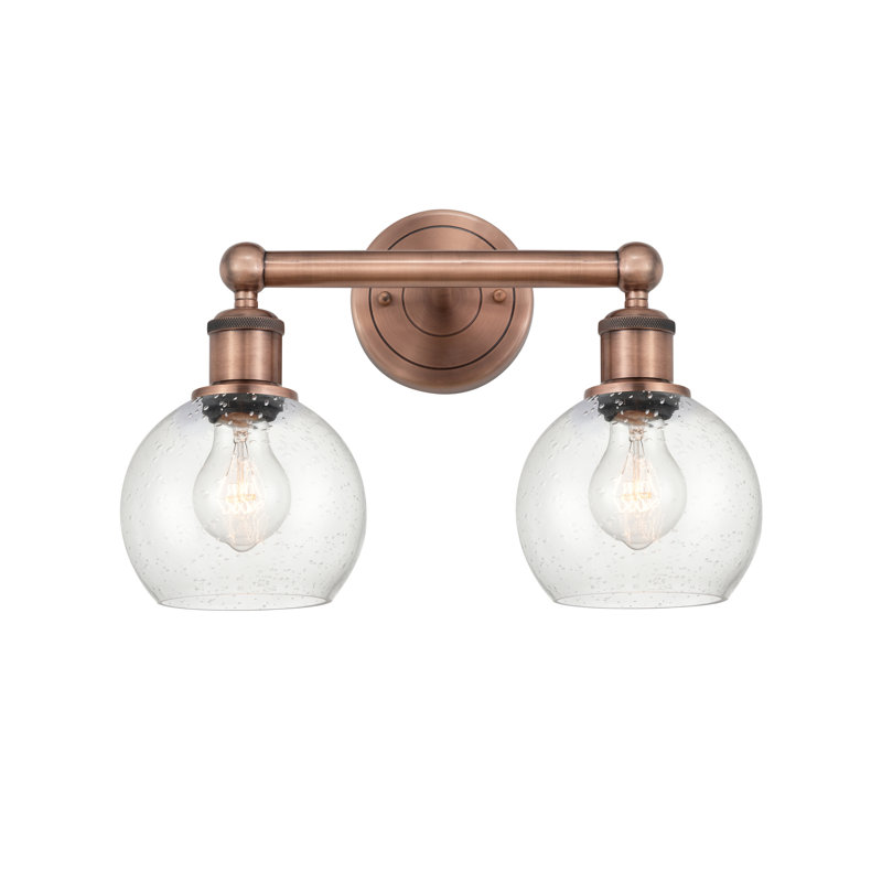 Cambria 2 - Light Dimmable Vanity Light, Seedy, Antique Copper