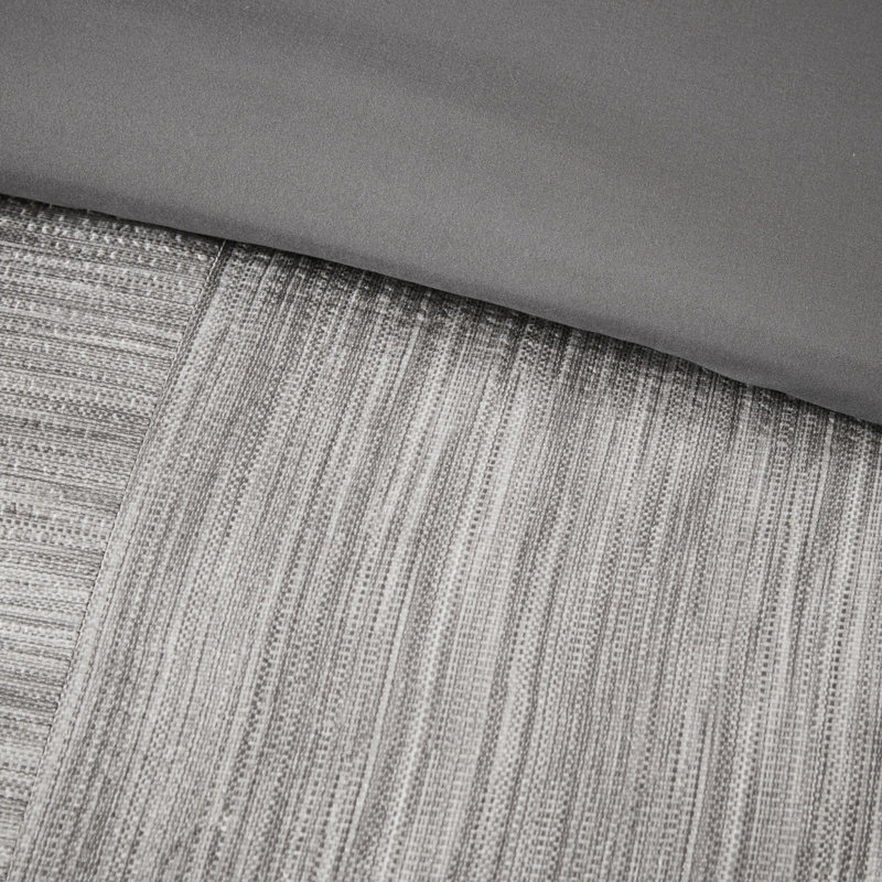 Édredon bleu marine 7 pièces avec bourre en seersucker de qualité, Gray