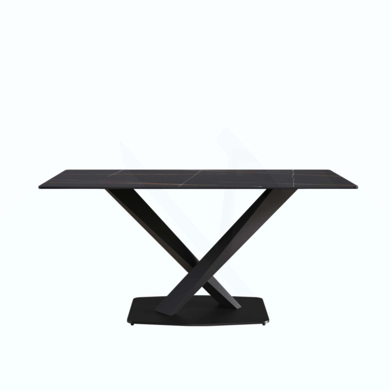 Table de salle à manger Modern, Noir, H 29,53 po x L 63 po x l 31,5 po
