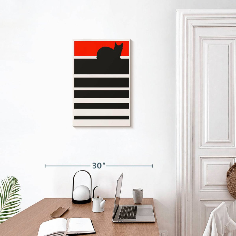 Brampt Digital Sunset Cat, 24" H x 16" W