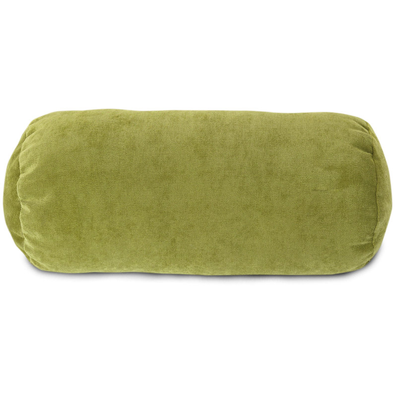 Villa Solid Colour Velvet Reversible Throw Pillow, Apple - Green