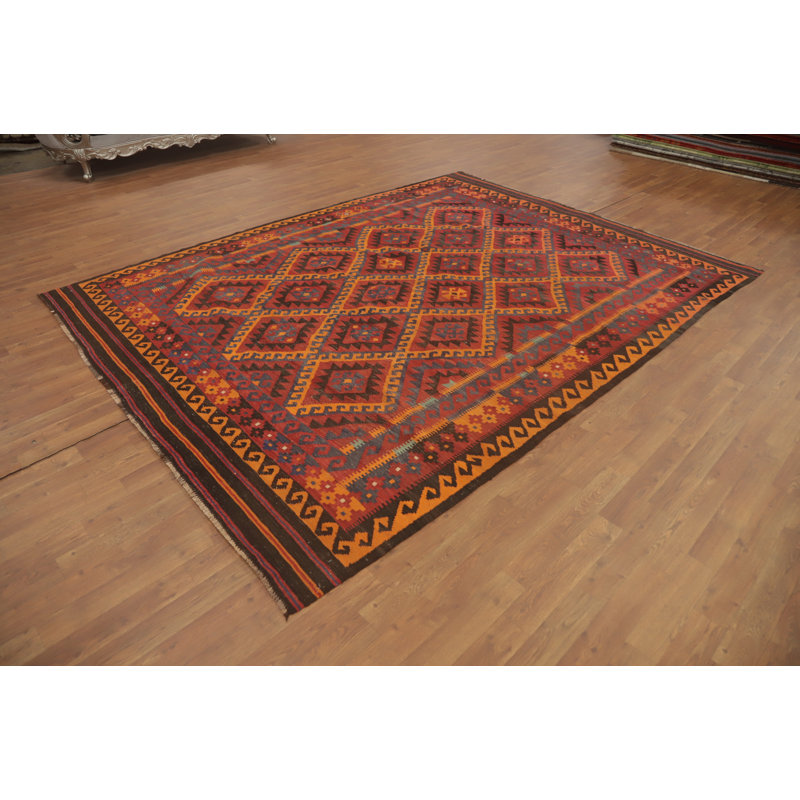 Tapis kilim en laine Trellis