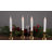 White and Gold LED C5 Flickering Window Christmas Candle Lamp with Timer 8.5"