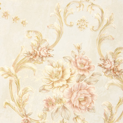 Non-Pasted Non-Woven 3D Embossed Wallpaper Roll