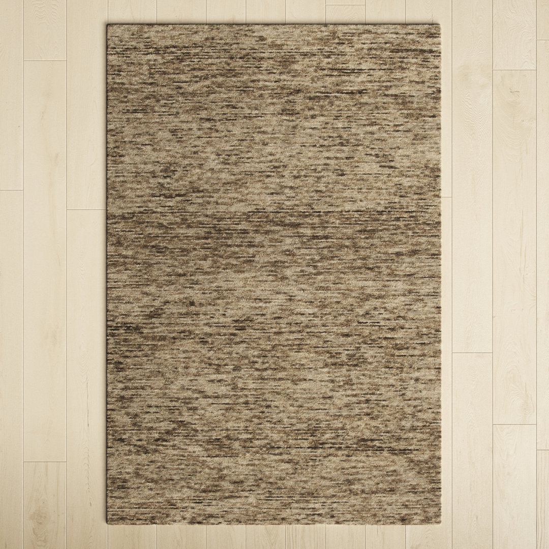 Carya Hand-Tufted Wool Brown Area Rug Birch Lane™ Rug 