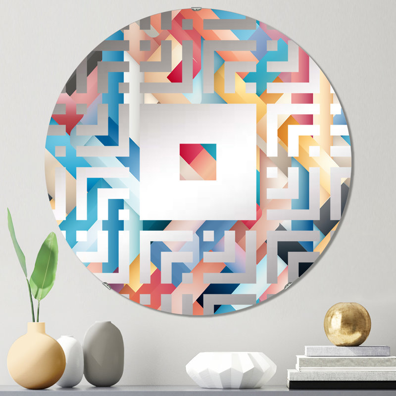 Oakdene - Miroir mural carré, 23,6 po x 23,6 po