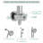 Multifunction Dual Shower Head 4.7" Round Shower-77055374