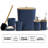 Complete 11 Piece Bathroom Accessory Set with Bamboo Accents, Trash Can, Toilet Brush & 5 Shower Caddies Included-124010463