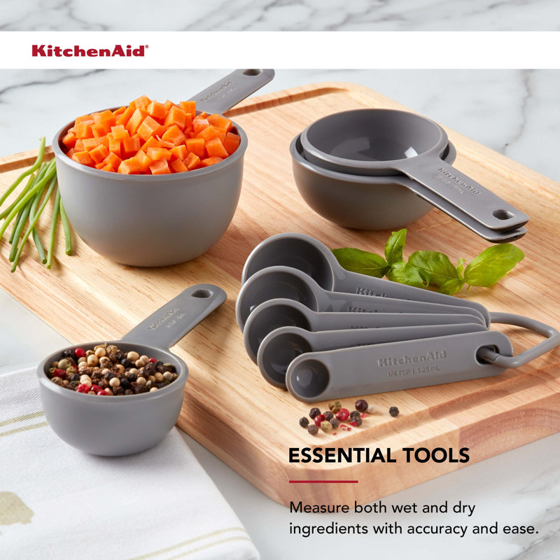 KitchenAid® Universal 9-Piece Measuring Cup and Spoon Set, Gray