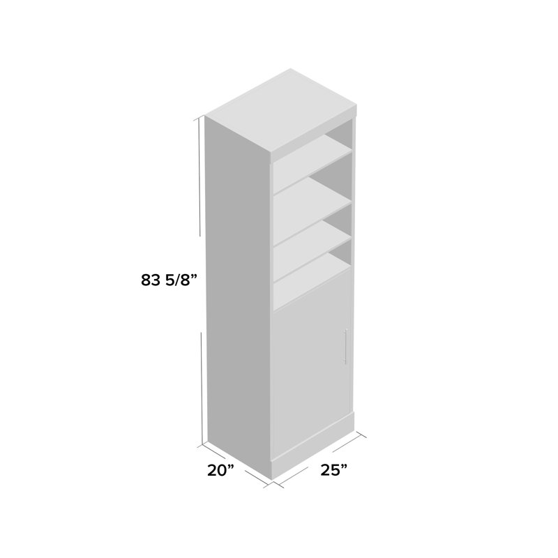 Tour pour garde-robe l 25 po Tymiesha, Blanc