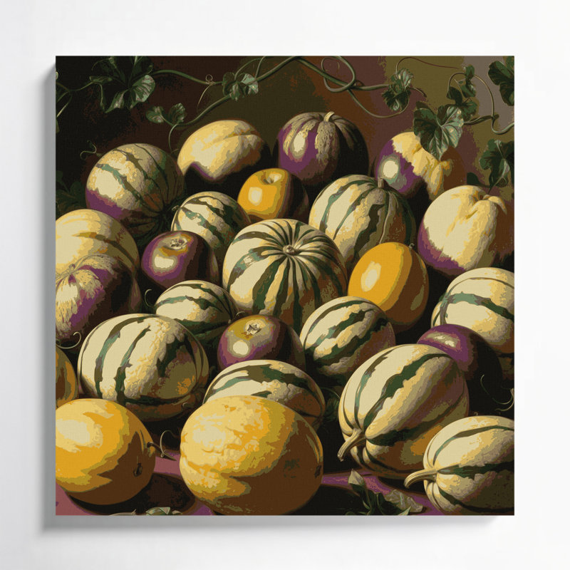 «Fruit Pepino Melon», art mural sur toile, H 32 po x l 32 po