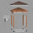 Backyard Discovery Barrington 10' x 10' Cedar Wood Outdoor Patio Gazebo with Hardtop Galvanized Steel Hip Roof and PowerPort