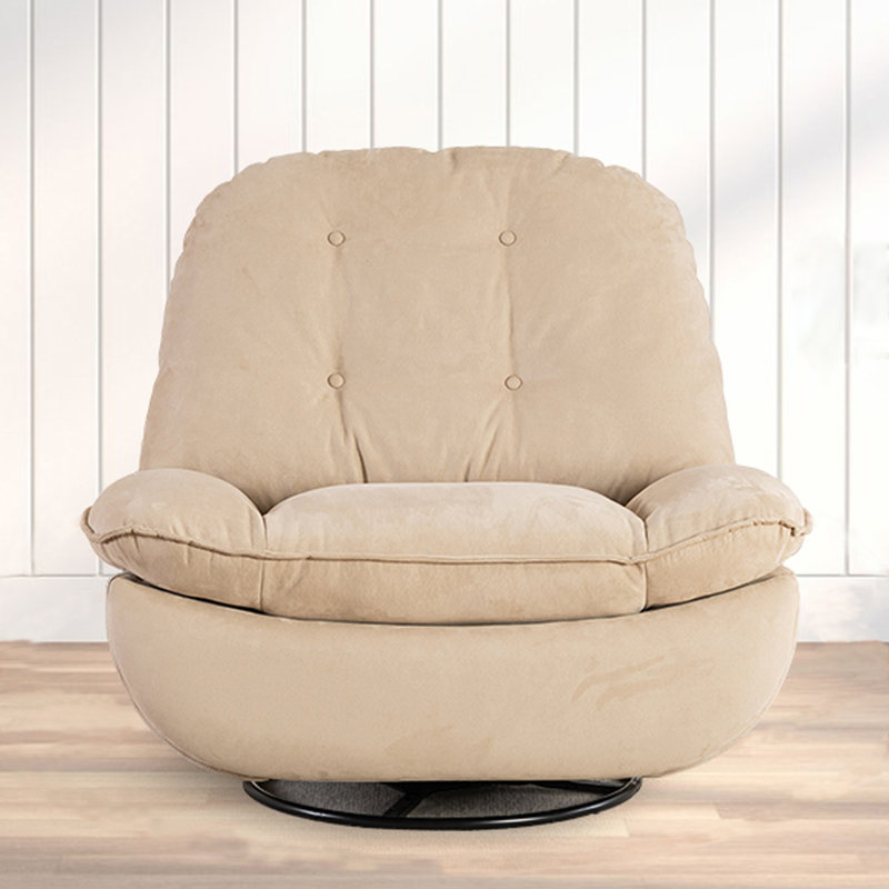 Rhowyn Power Ergonomic Recliner 360 Degree Swivel Glider Sofa, Camel 100% Polyester
