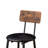 Round Bar Stool Set With Shelf, Upholstered Stool With Backrest,23.62'' W X 23.62'' D X 35.43'' H-369089670-369089669