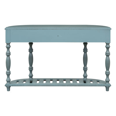 Table console moderne et contemporaine avec table à console courbée pour le couloir du salon avec 4 tiroirs et 1 tablette