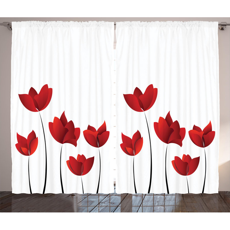 Semi Sheer Curtain Pair, 54" W x 108" L