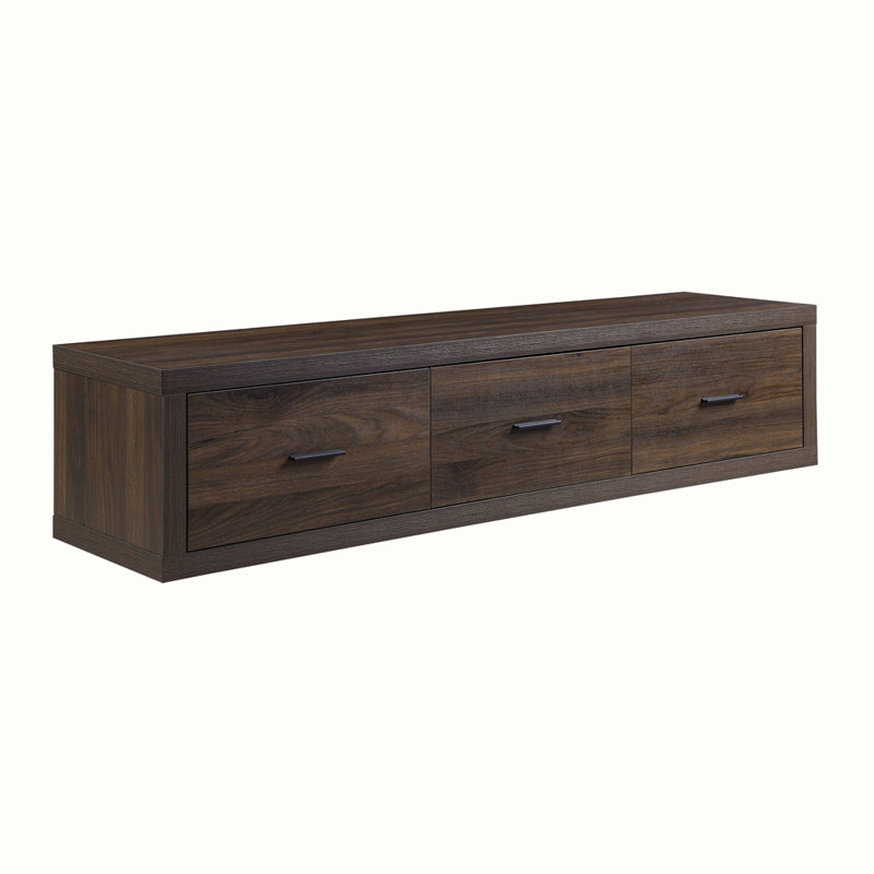 Harel 62'' Walnut Finish Media Console with Storage Cabinet