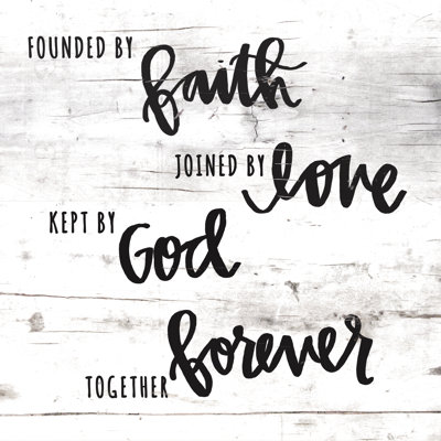 Founded By Faith - Wrapped Canvas Print