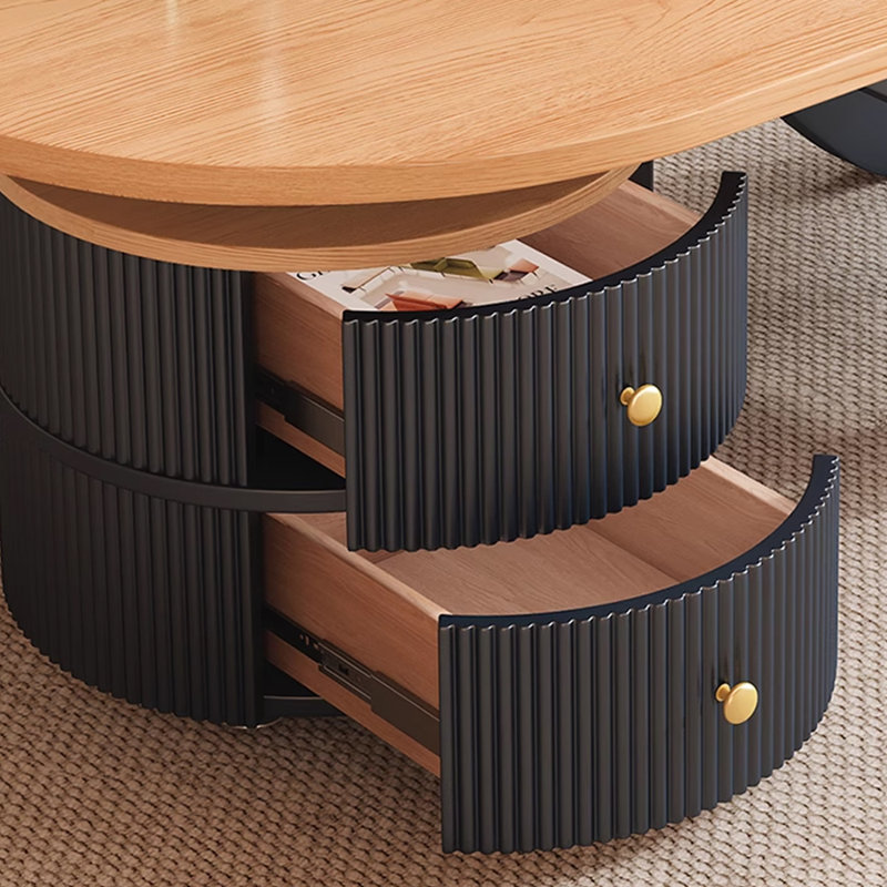 Table basse Luxury, H 15,74 po x l 51,18 po x P 23,62 po, Noir