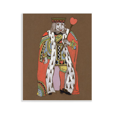 «King King Card Card Motif Wall Art» par June Erica Vess