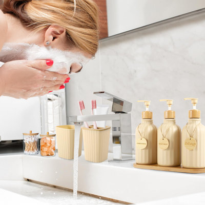 Ensemble de salle de bain 17PCS Beige