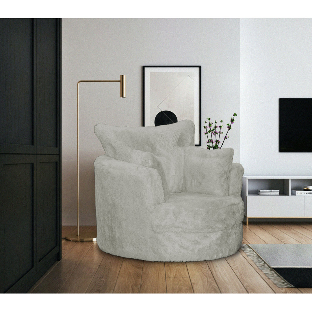 Upholstered Swivel Armchair