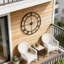 Grande horloge murale de 40 pouces avec chiffres romains, mouvement à quartz silencieux, décor de maison de campagne moderne pour le salon, le bureau ou comme cadeau