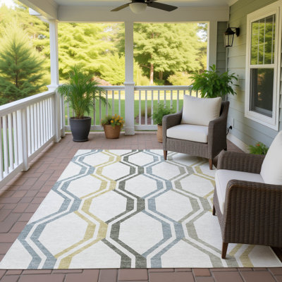 Machine Washable Indoor/Outdoor Chantille ACN2326 Mid-Century Modern Rug