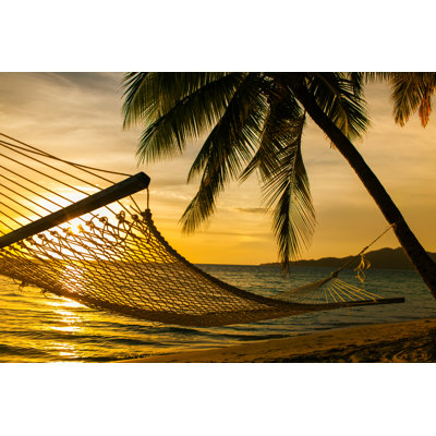 Hammock Silhouette - Wrapped Canvas Print