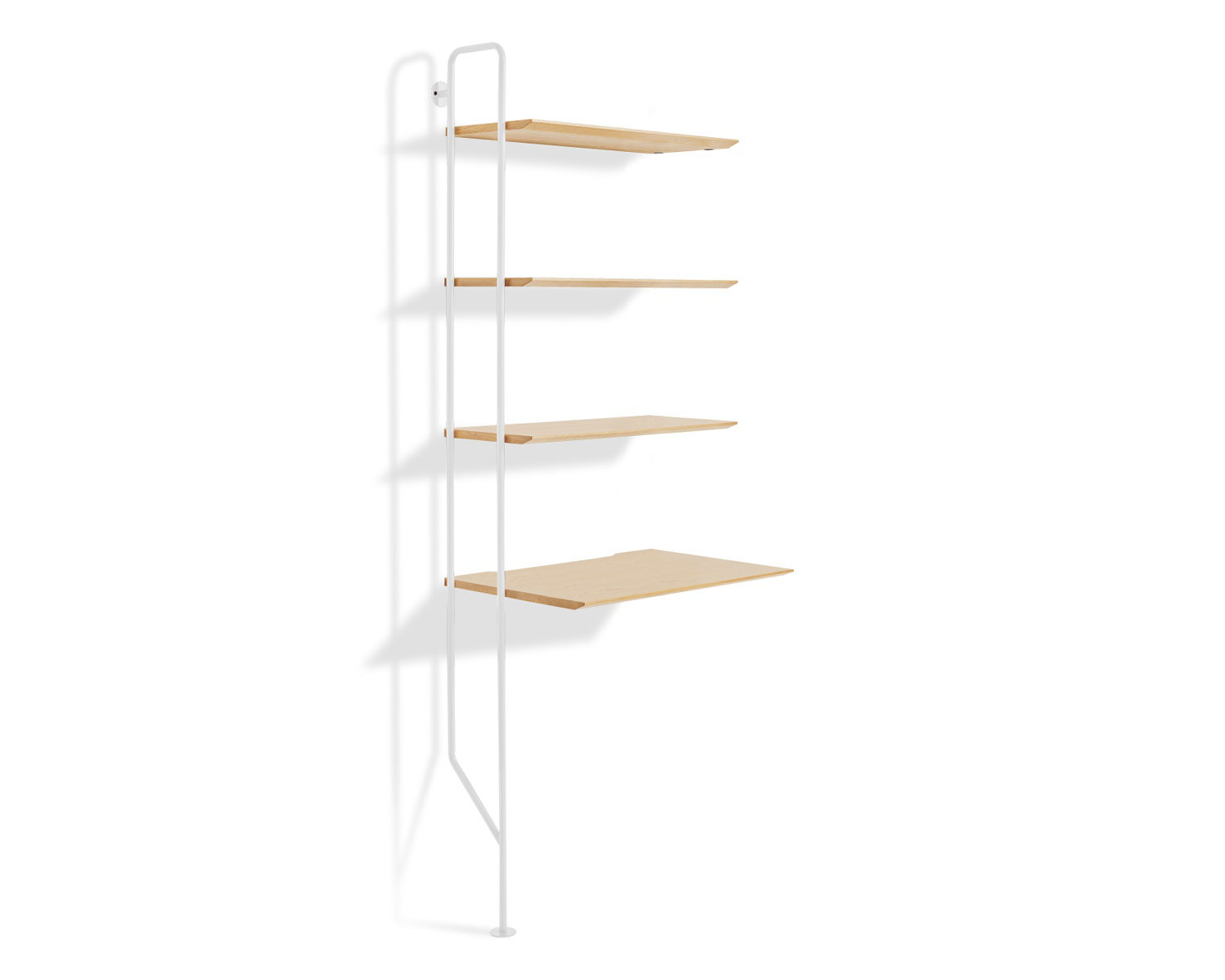 Hitch Leaning / Ladder Desk, White, White Oak